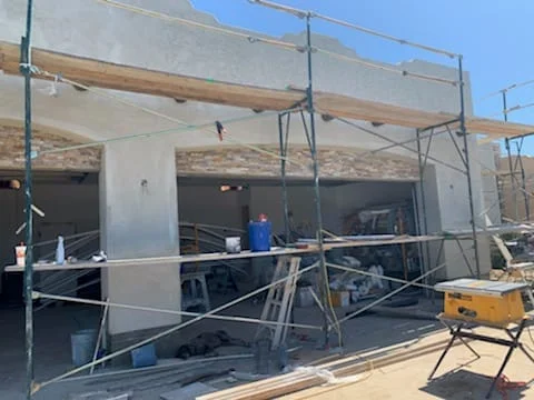 Fiber glass mesh polymer base cement